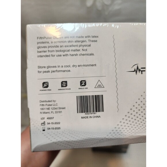 Fifth Pulse Black Small Exam Gloves 3pks Box Bundle Disposable Vinyl Single Use - Picture 5 of 6